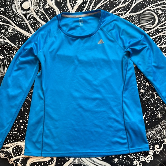 Adidas running climalite long sleeve shirt size X-Large blue - Picture 1 of 7